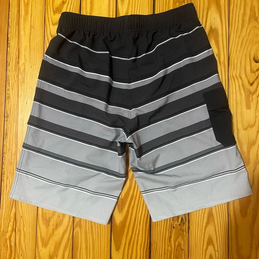 Billabong Men's Black and Gray Swim Shorts Size S